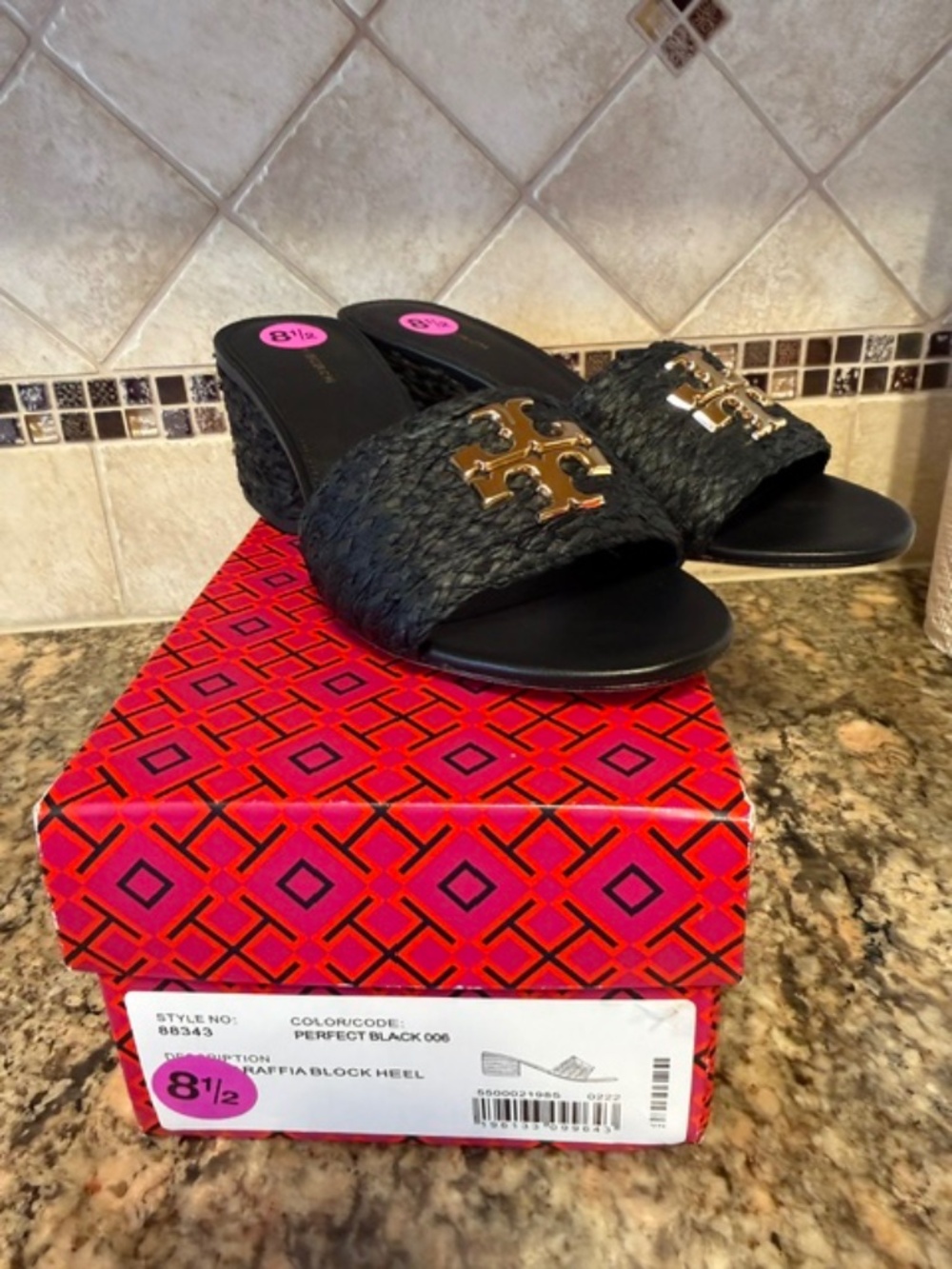 Tory Burch Raffia Block Heel - Picture 2 of 3